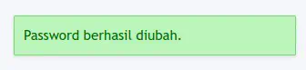 Ganti Password Sukses